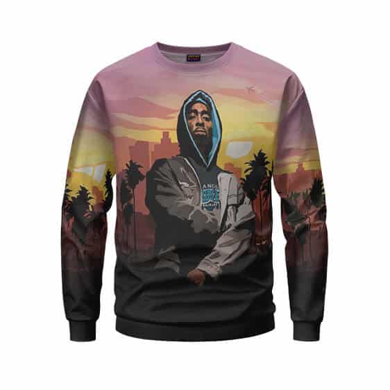 American Rapper 2Pac Amaru City Artwork Sweater