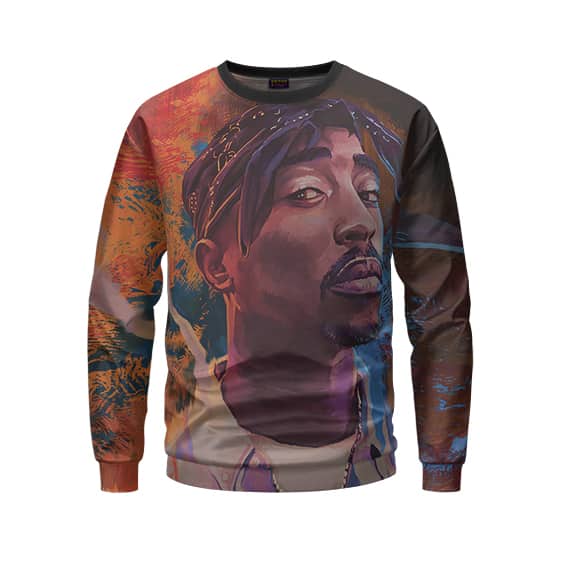 American Rapper 2Pac Shakur Pop Art Portrait Sweatshirt