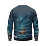 Astroworld Trippy Skeleton Riding Horse Space Art Sweatshirt
