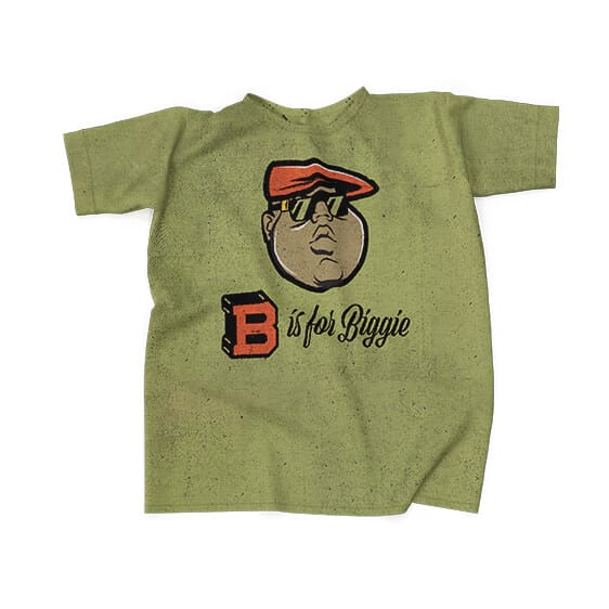 B Is For Biggie Head Caricature Artwork T-Shirt