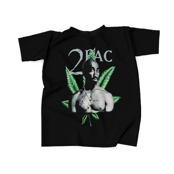 Badass 2Pac Shakur Weed Artwork T-Shirt