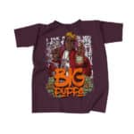 Big Poppa Holding Alcohol & Cigar Purple Shirt