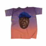 Biggie Smalls Head Cut-Out Art Dusk Sky Tees
