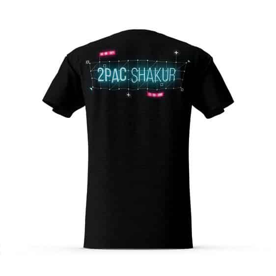 Cool 2Pac Shakur Neon Lights Art T-Shirt