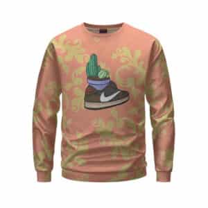 Cool Air Jordans Cactus Jack Cartoon Artwork Sweatshirt