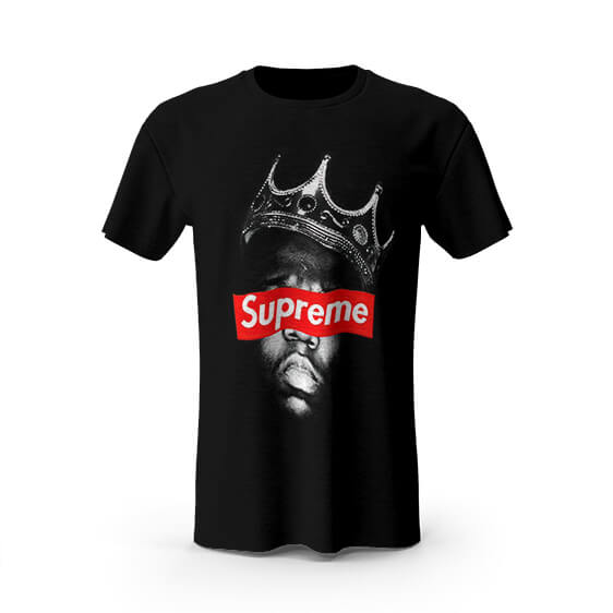 Crowned Biggie Head Notorious Supreme Black Shirt