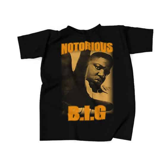 East Coast Rapper Notorious B.I.G. Black Tees