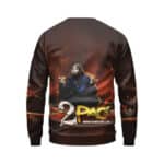 Hip-Hop Rapper Tupac Amaru Fire Art Sweatshirt