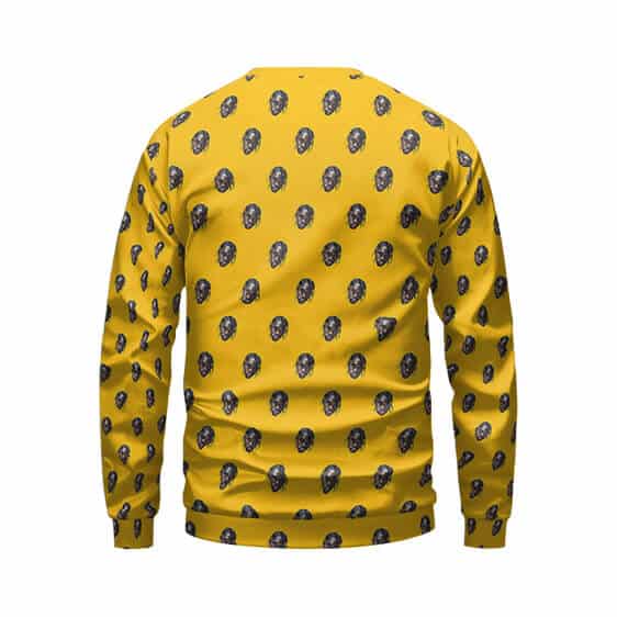 Jacques Bermon Travis Scott Face Pattern Yellow Sweatshirt