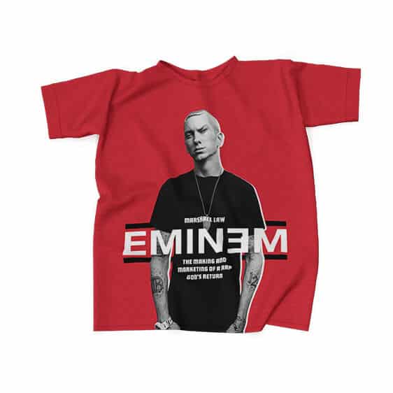 Marshall Law Eminem Poster Cover Red T-Shirt