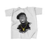 Monochrome Face Art Biggie Smalls White Tees