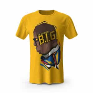 Notorious BIG Abstract Face Art Yellow T-Shirt