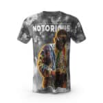 Notorious Biggie Counting Money Gray Tie Dye Tees