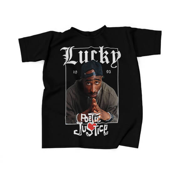 Poetic Justice 2Pac Lucky Cool Black T-Shirt