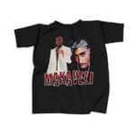 Rap Icon Tupac Makaveli Vintage Art Black Tees