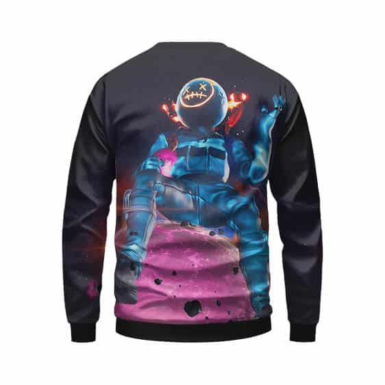 Space Astronaut Cactus Jack Smiley Crewneck Sweatshirt