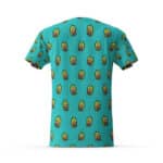 Faded Snoop Dogg Fish Hat Pattern Cyan T-Shirt