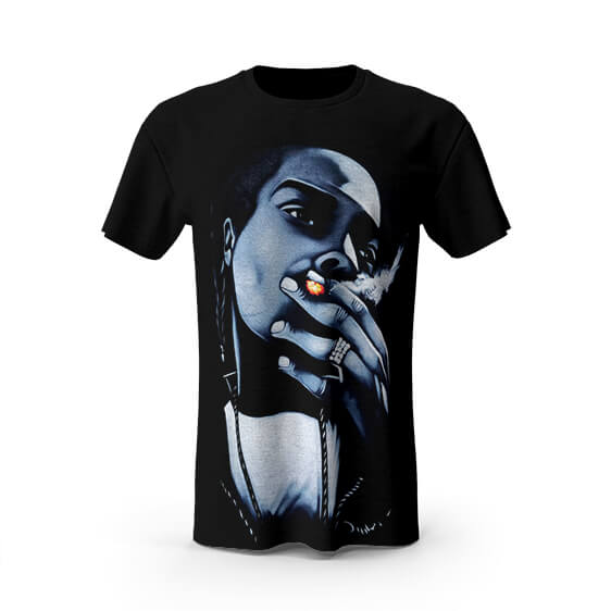 Snoop Doggy Dogg Graphic Art Smoking T-Shirt