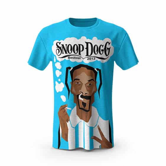 Bestival Snoop Dogg Smoking Cartoon T-Shirt
