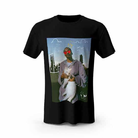 Pussy Lover Snoop Dogg Portrait Black T-Shirt