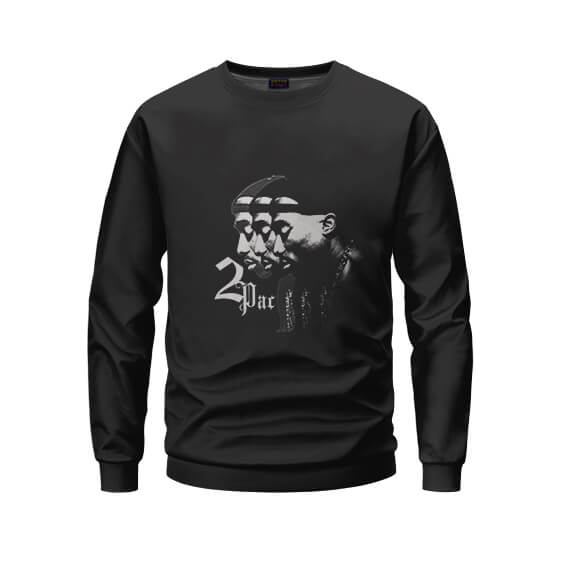 Three Faced 2Pac Makaveli Side View Art Sweater