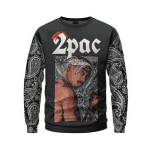 Thug Life 2Pac Bandana Paisley Pattern Sweatshirt