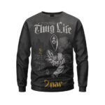 Thug Life Rapper 2Pac Shakur Art Black Sweater