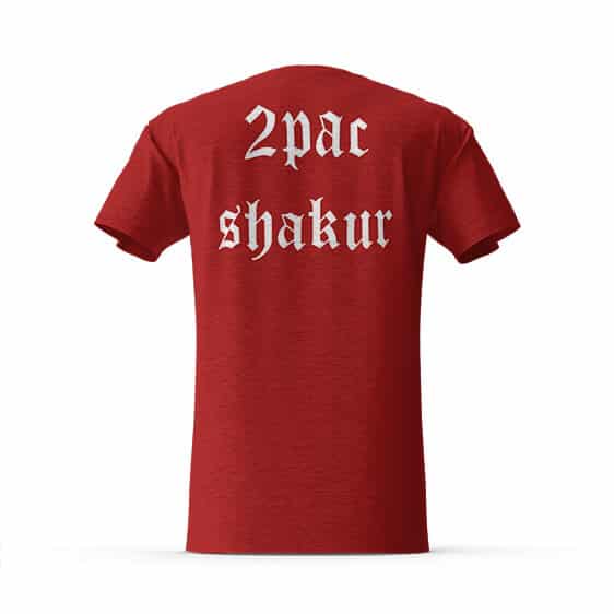 Thug Life Tupac Shakur Body Portrait Red Tees