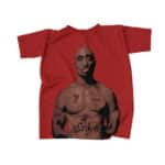 Thug Life Tupac Shakur Body Portrait Red Tees