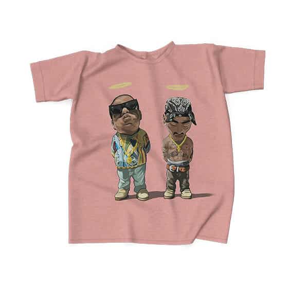 Tribute To Biggie And Tupac Caricature Pink Tees