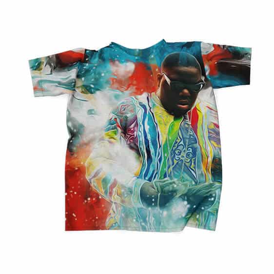 Trippy Color Art Biggie Counting Money Shirt