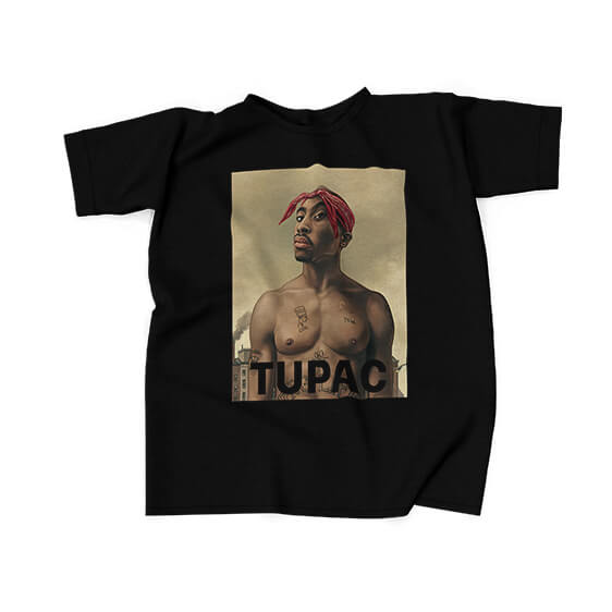Tupac Amaru Makaveli Body Portrait Art T-Shirt