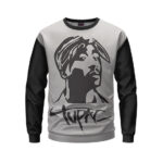 Tupac Shakur Face Silhouette Art Sweatshirt