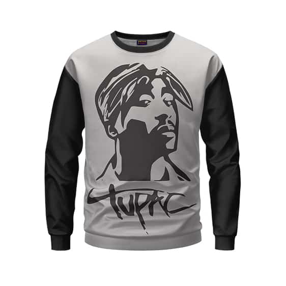 Tupac Shakur Face Silhouette Art Sweatshirt