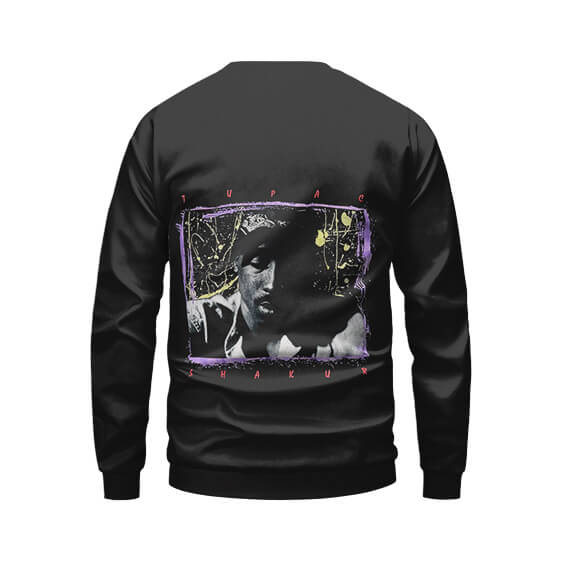 Tupac Shakur Retro Paint Splatter Art Sweatshirt