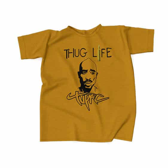 Tupac Thug Life Gun Bullet Badass Shirt