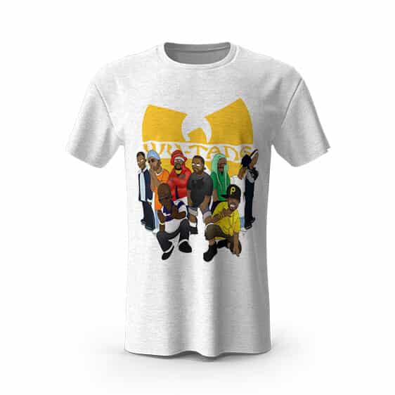 Hip-Hop Group Wu-Tang Clan Cartoon Art T-Shirt