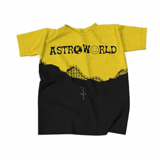 Dope Astroworld Roller Coaster Yellow Shirt