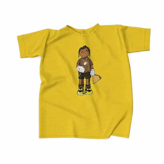 Travis Scott KAWS Artwork Yellow T-Shirt