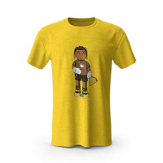 Travis Scott KAWS Artwork Yellow T-Shirt