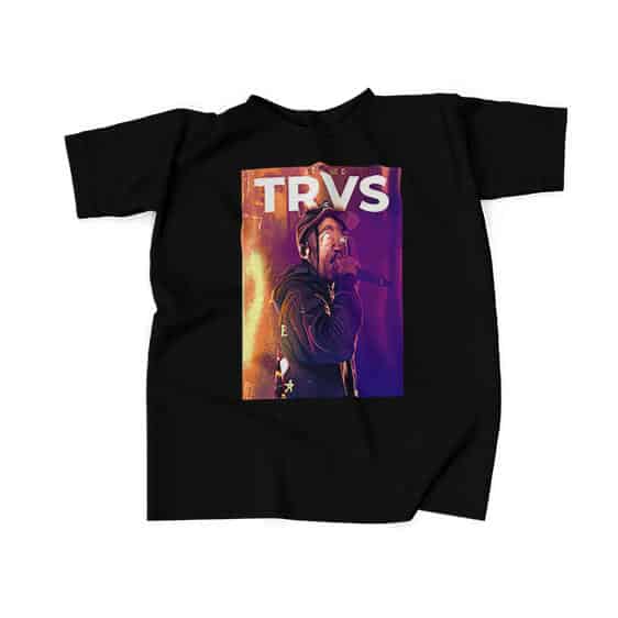 Astroworld Travis Scott Rapping Black Tees