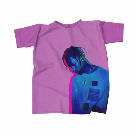 Travis Scott 3D Effect Anaglyph Pink Blue Shirt