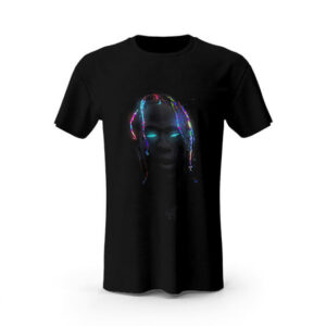 Travis Scott Silhouette Neon Braids T-Shirt