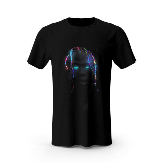 Travis Scott Silhouette Neon Braids T-Shirt
