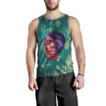 Biggie X 2Pac Face Art Green Floral Tank Top