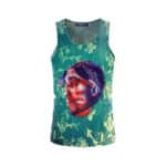 Biggie X 2Pac Face Art Green Floral Tank Top