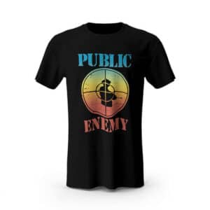 Hip Hop Group Public Enemy Colored Logo Shirt