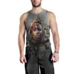 Iconic Rappers Tupac And Biggie Gray Tank Shirt