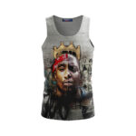 Iconic Rappers Tupac And Biggie Gray Tank Shirt