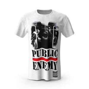 Public Enemy Abstract Artwork White Tees